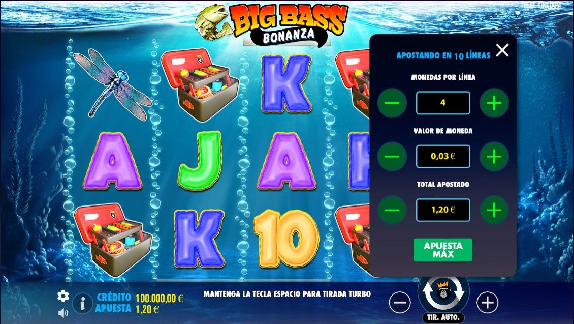 Cómo apostar en Big Bass Bonanza